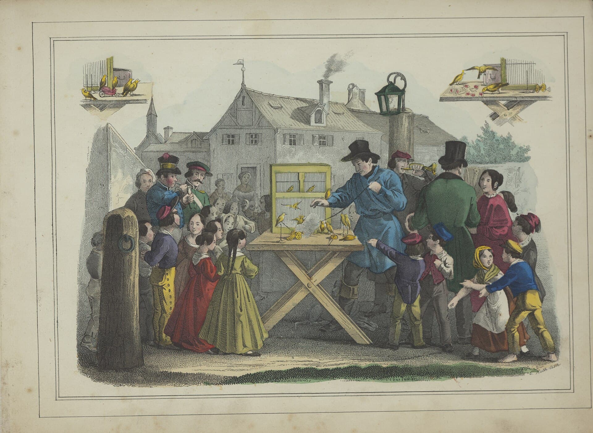 Kanarie (Serinus canaria) - Dutch: Wat is er op de kermis te zien? : in prentverbeeldingen met toepasselijke rijmen door H. Ilpzema Vinckers Wat is er op de kermis te zien?title QS:P1476,nl:"Wat is er op de kermis te zien? : in prentverbeeldingen met toepasselijke rijmen door H. Ilpzema Vinckers "label QS:Lnl,"Wat is er op de kermis te zien? : in prentverbeeldingen met toepasselijke rijmen door H. Ilpzema Vinckers "label QS:Len,"Wat is er op de kermis te zien?"